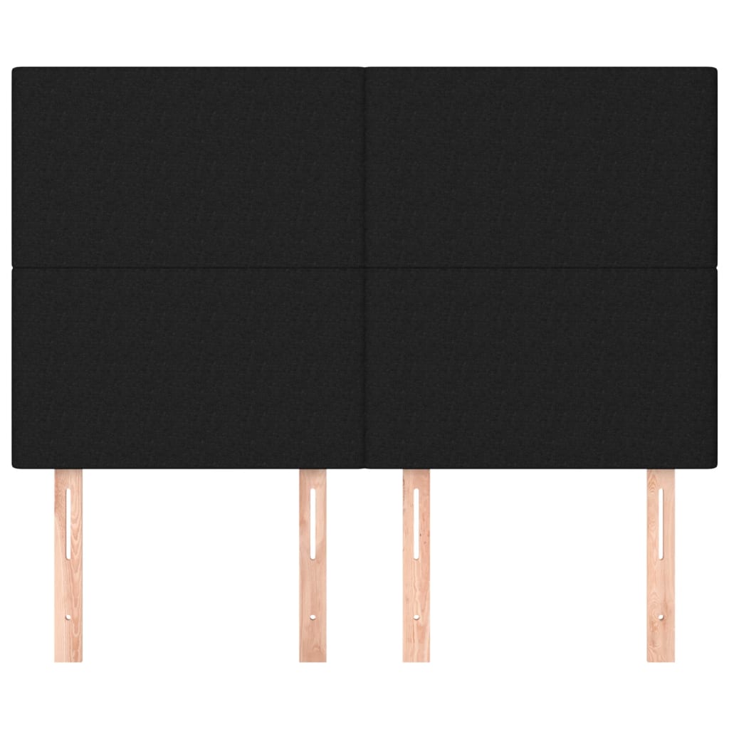 4 db fekete szövet fejtámla 72 x 5 x 78/88 cm