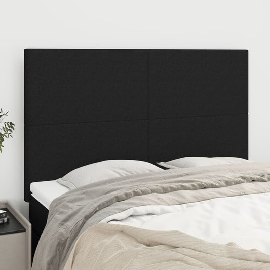 4 db fekete szövet fejtámla 72 x 5 x 78/88 cm