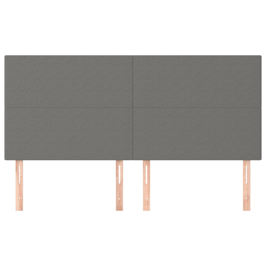 4 db sötétszürke szövet fejtámla 80 x 5 x 78/88 cm