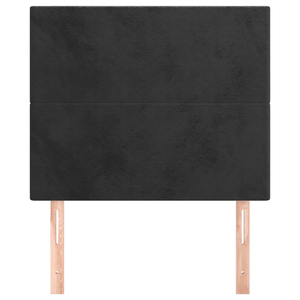 2 db fekete bársony fejtámla 80 x 5 x 78/88 cm