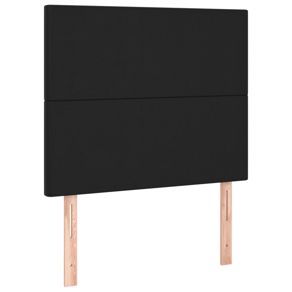 2 db fekete műbőr fejtámla 80 x 5 x 78/88 cm