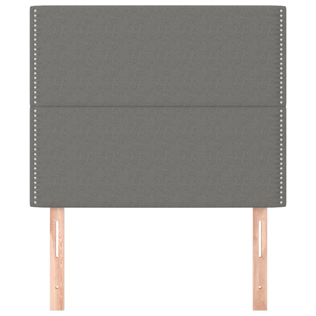 2 db sötétszürke szövet fejtámla 90x5x78/88 cm
