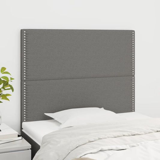 2 db sötétszürke szövet fejtámla 100x5x78/88 cm