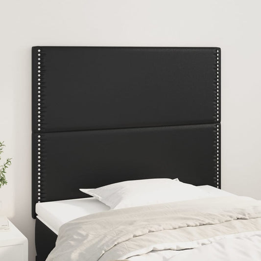 2 db fekete műbőr fejtámla 90x5x78/88 cm