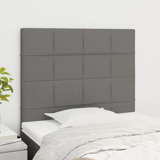 2 db sötétszürke szövet fejtámla 80 x 5 x 78/88 cm
