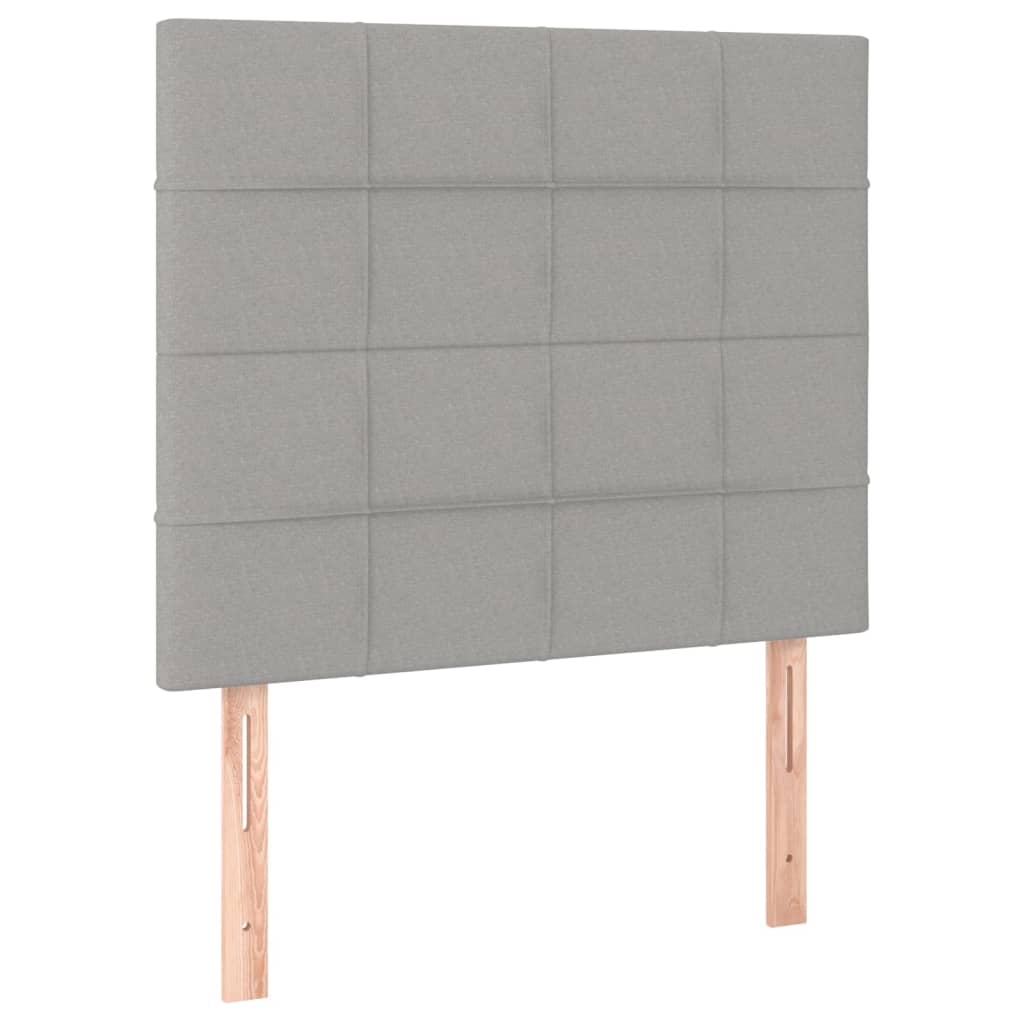 2 db világosszürke szövet fejtámla 90x5x78/88 cm