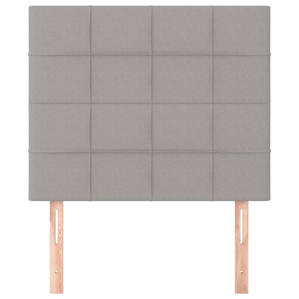2 db világosszürke szövet fejtámla 90x5x78/88 cm