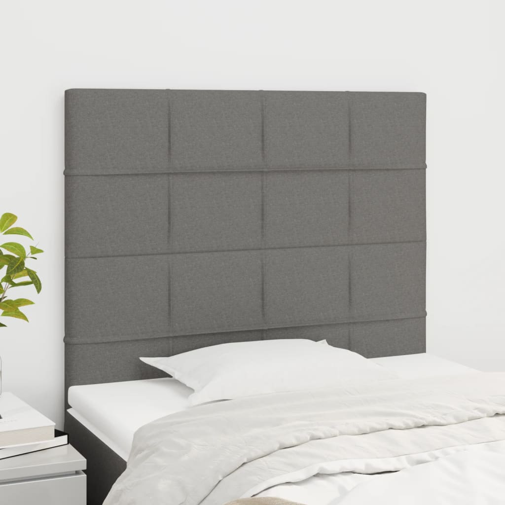 2 db sötétszürke szövet fejtámla 90x5x78/88 cm