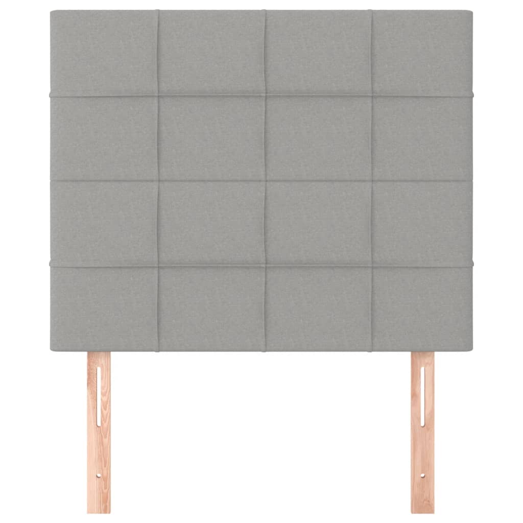 2 db világosszürke szövet fejtámla 100x5x78/88 cm
