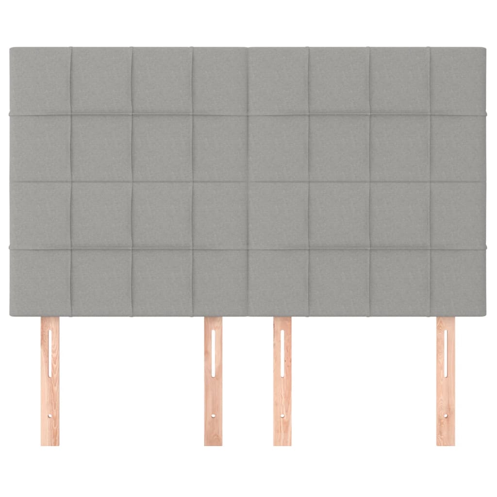 4 db világosszürke szövet fejtámla 72 x 5 x 78/88 cm