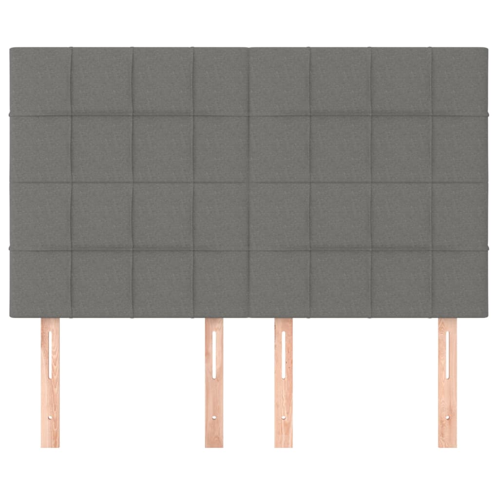 4 db sötétszürke szövet fejtámla 72 x 5 x 78/88 cm
