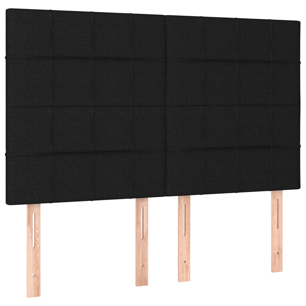 4 db fekete szövet fejtámla 72 x 5 x 78/88 cm