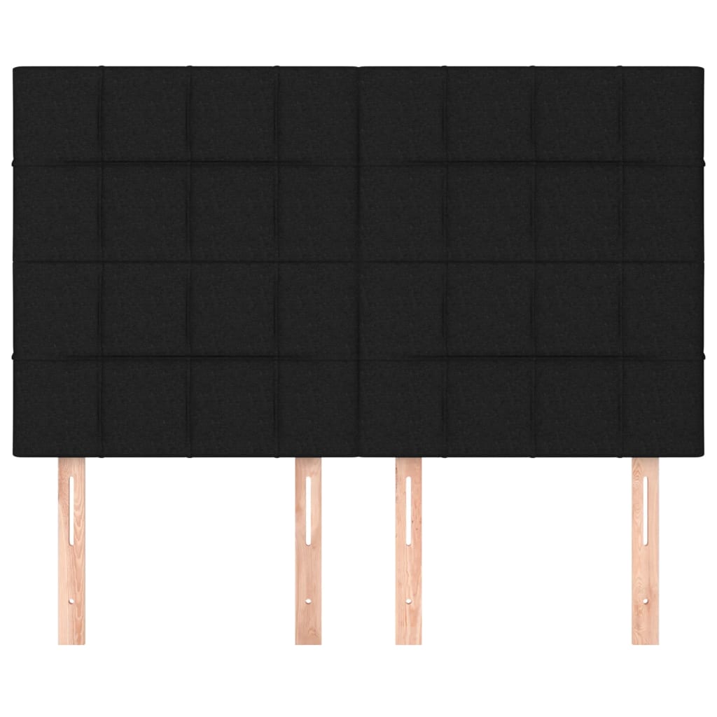 4 db fekete szövet fejtámla 72 x 5 x 78/88 cm