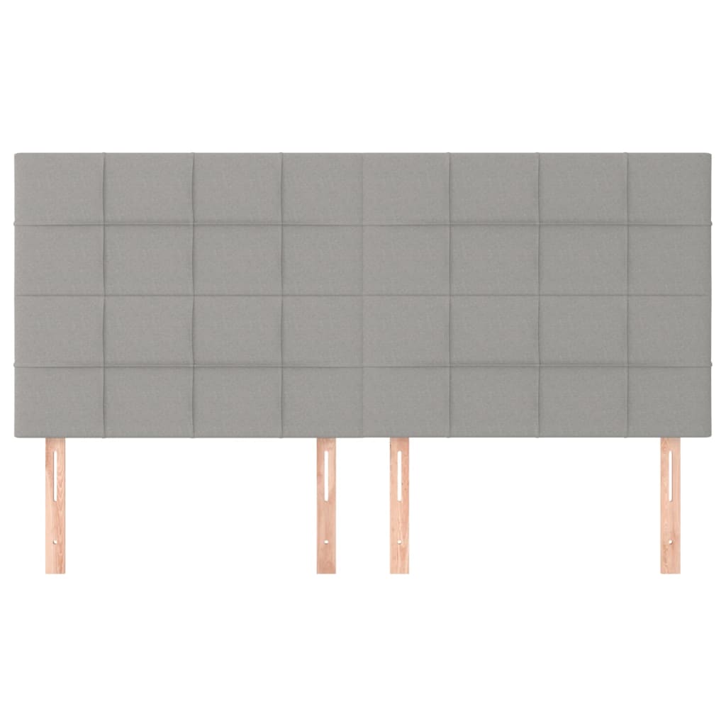 4 db világosszürke szövet fejtámla 90x5x78/88 cm