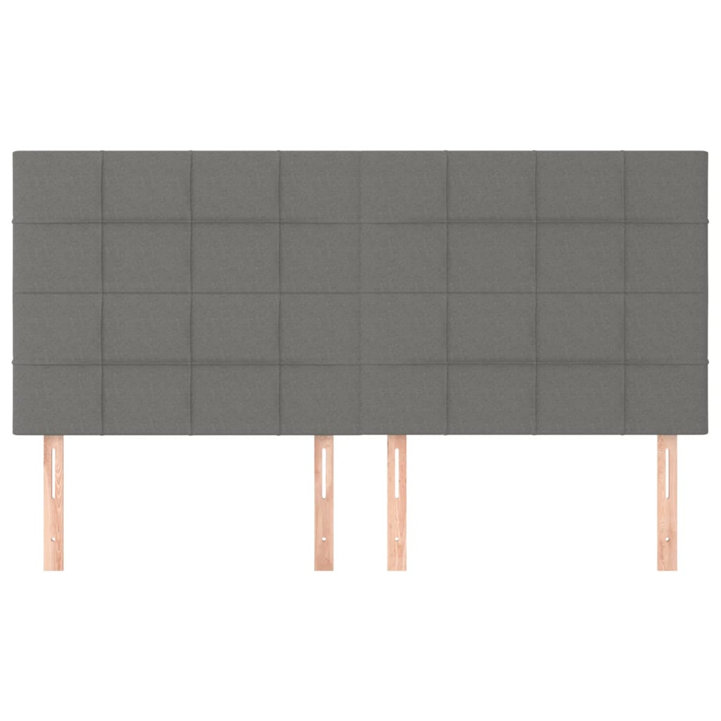 4 db sötétszürke szövet fejtámla 90x5x78/88 cm