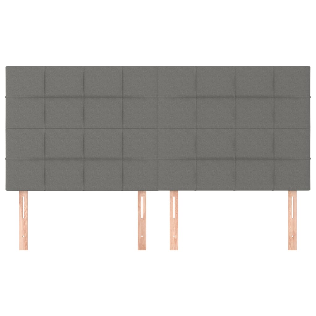 4 db sötétszürke szövet fejtámla 100x5x78/88 cm