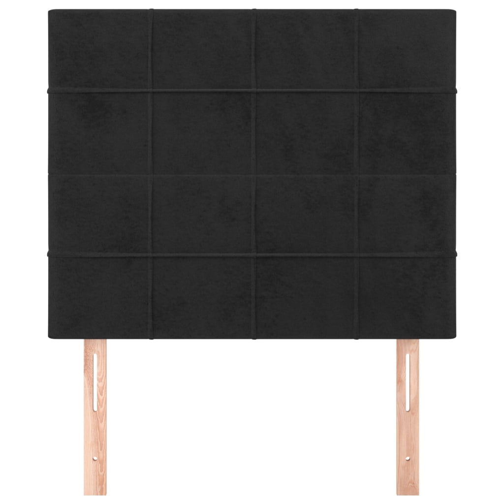 2 db fekete bársony fejtámla 80 x 5 x 78/88 cm