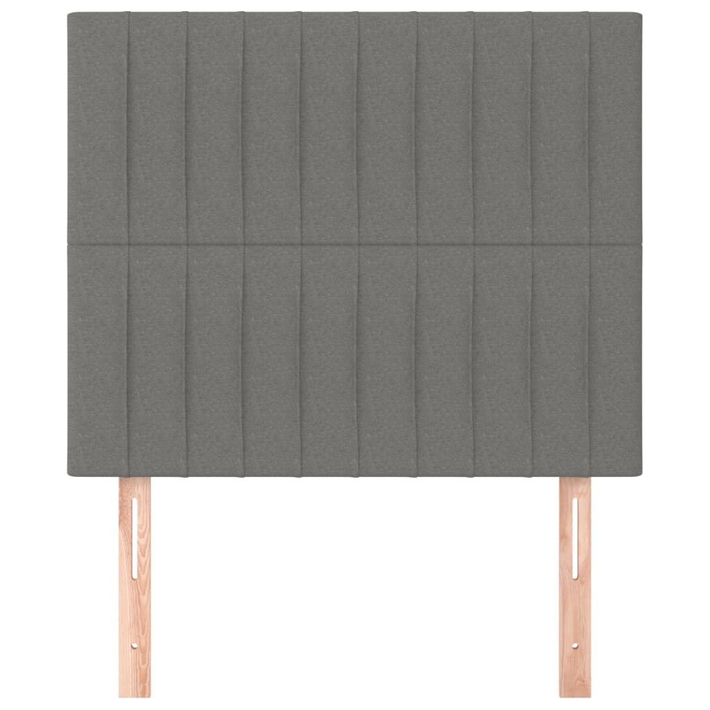 2 db sötétszürke szövet fejtámla 90x5x78/88 cm