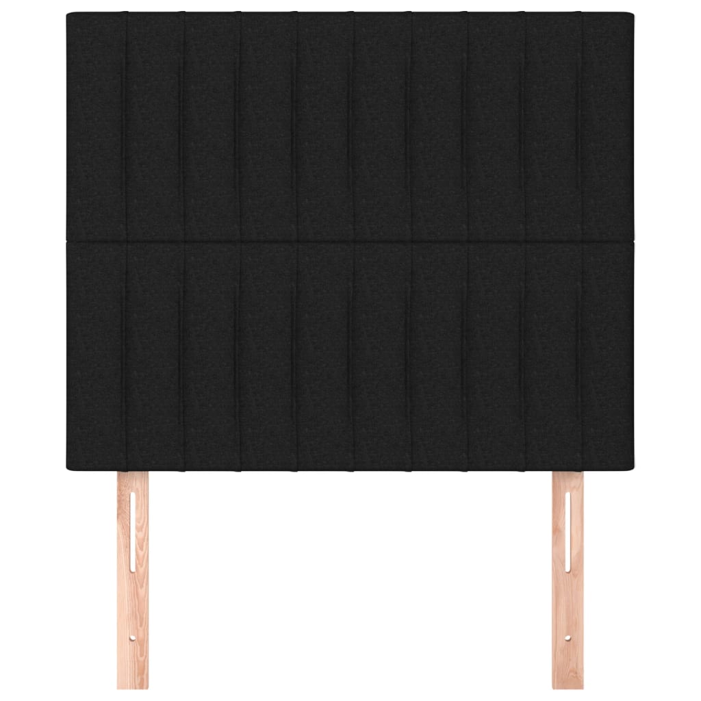2 db fekete szövet fejtámla 90x5x78/88 cm