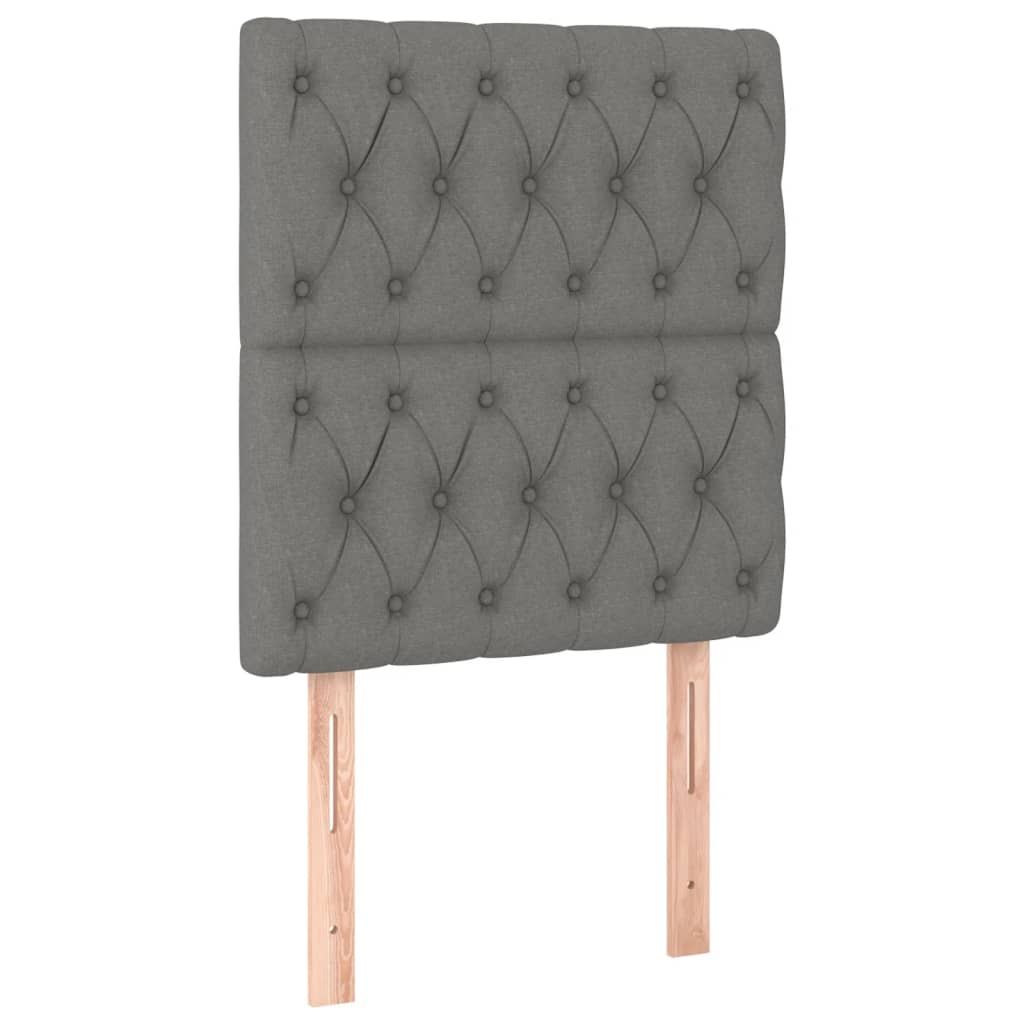 2 db sötétszürke szövet fejtámla 80x7x78/88 cm