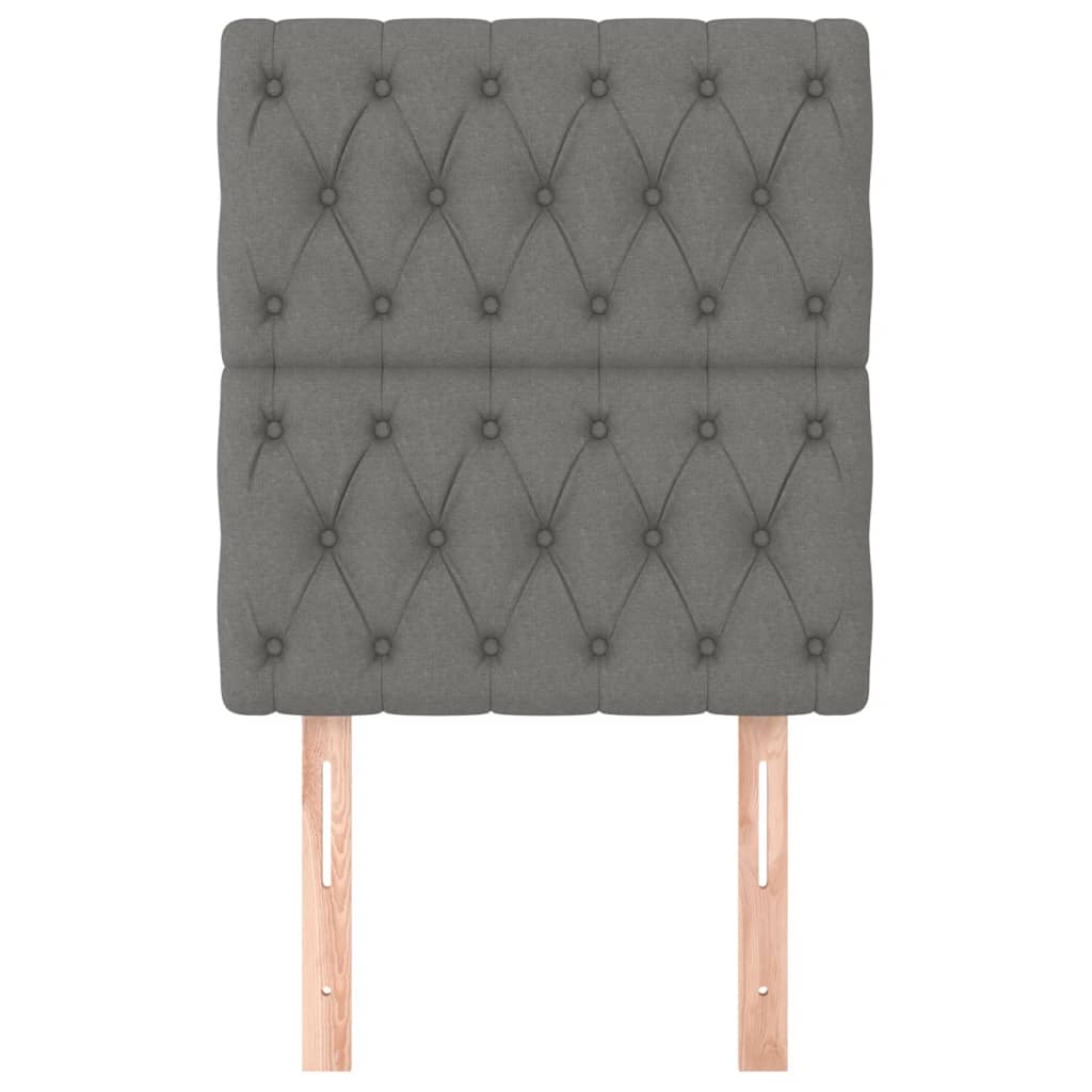 2 db sötétszürke szövet fejtámla 80x7x78/88 cm