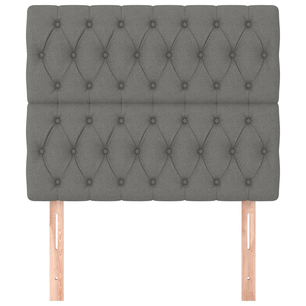 2 db sötétszürke szövet fejtámla 100x7x78/88 cm