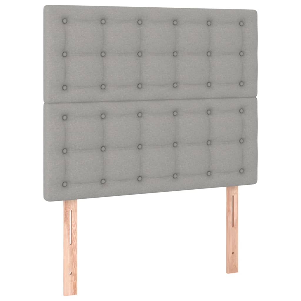 2 db világosszürke szövet fejtámla 100x5x78/88 cm