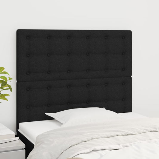 2 db fekete szövet fejtámla 100x5x78/88 cm