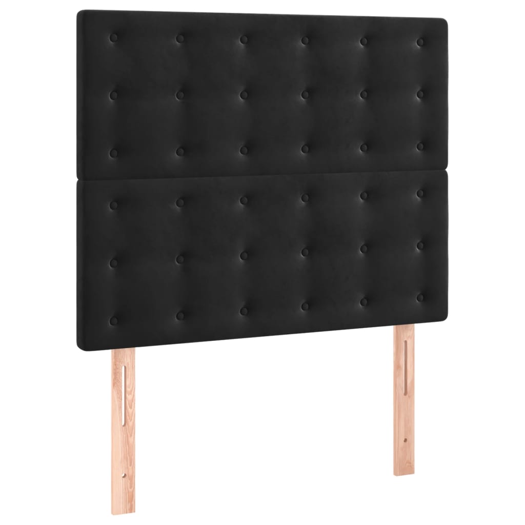 2 db fekete bársony fejtámla 80 x 5 x 78/88 cm
