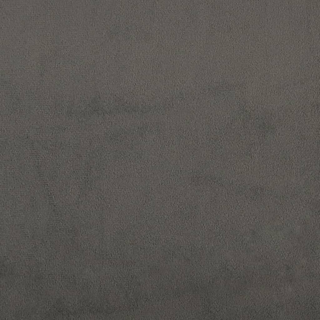 sötétszürke bársony fejtámla szárnyakkal 183x23x78/88 cm