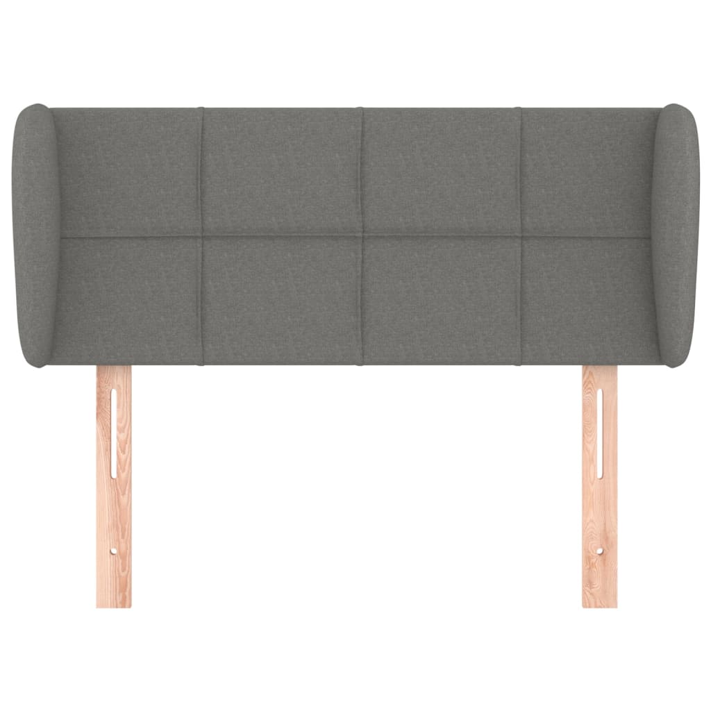 sötétszürke szövet fejtámla szárnyakkal 83x23x78/88 cm