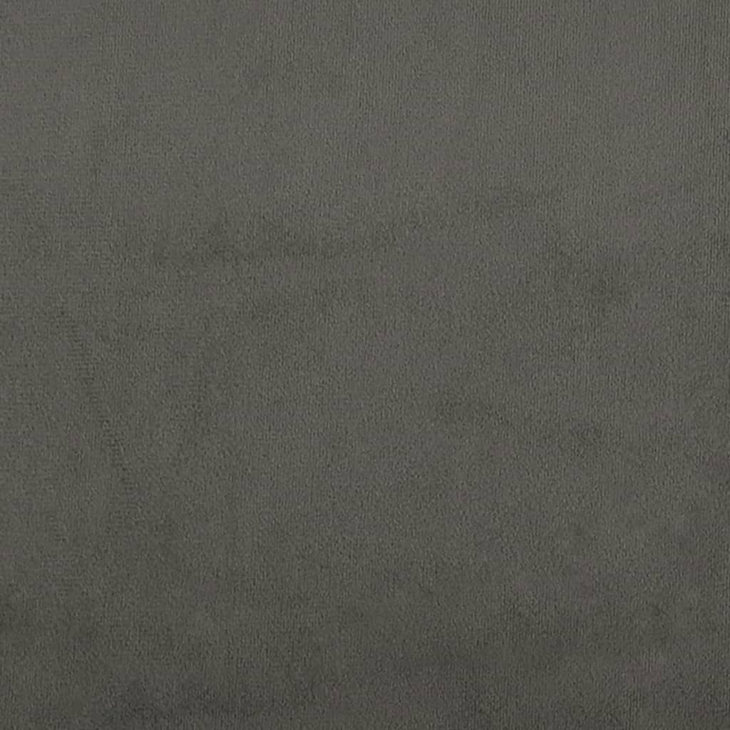 sötétszürke bársony fejtámla szárnyakkal 163x23x78/88 cm