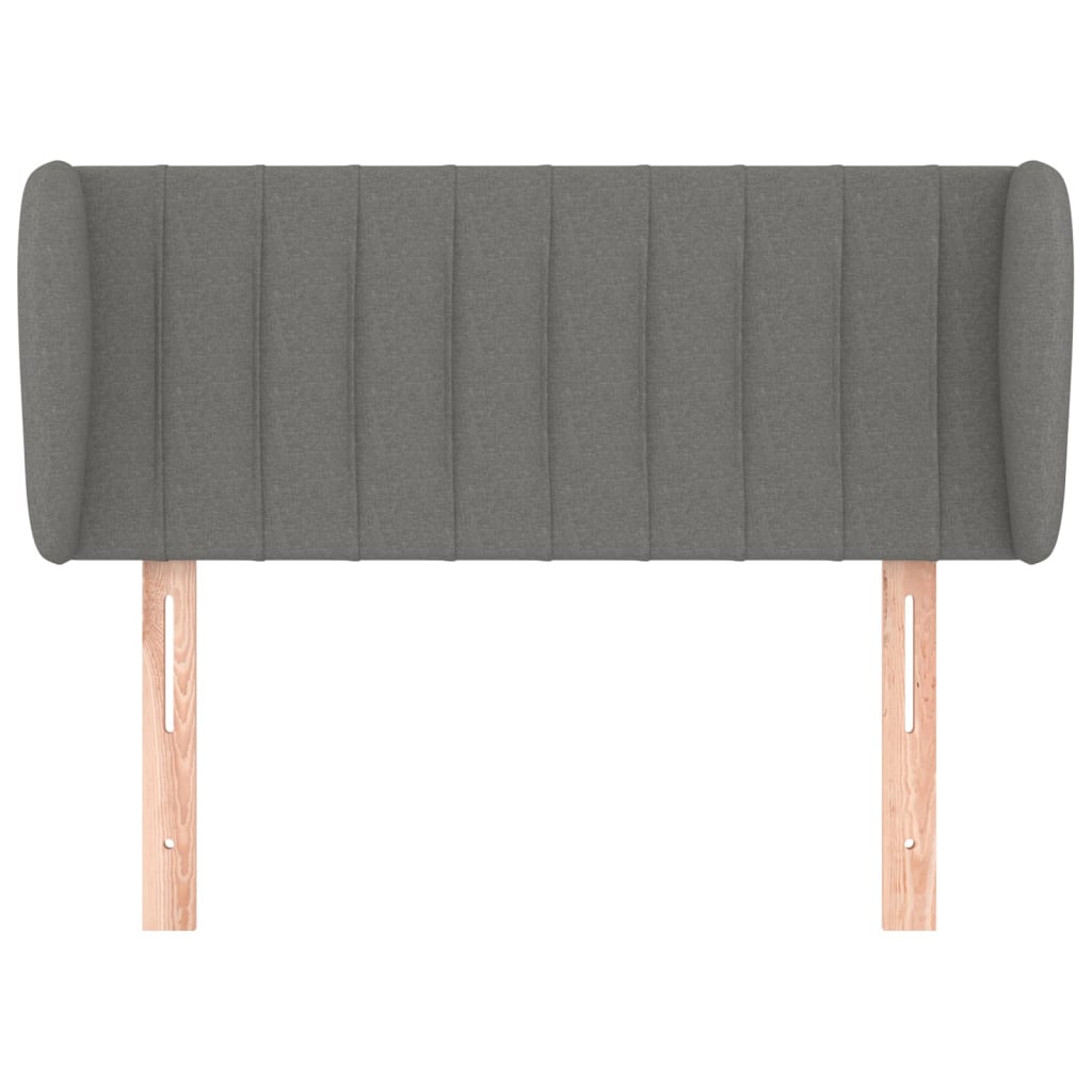 sötétszürke szövet fejtámla szárnyakkal 103x23x78/88 cm