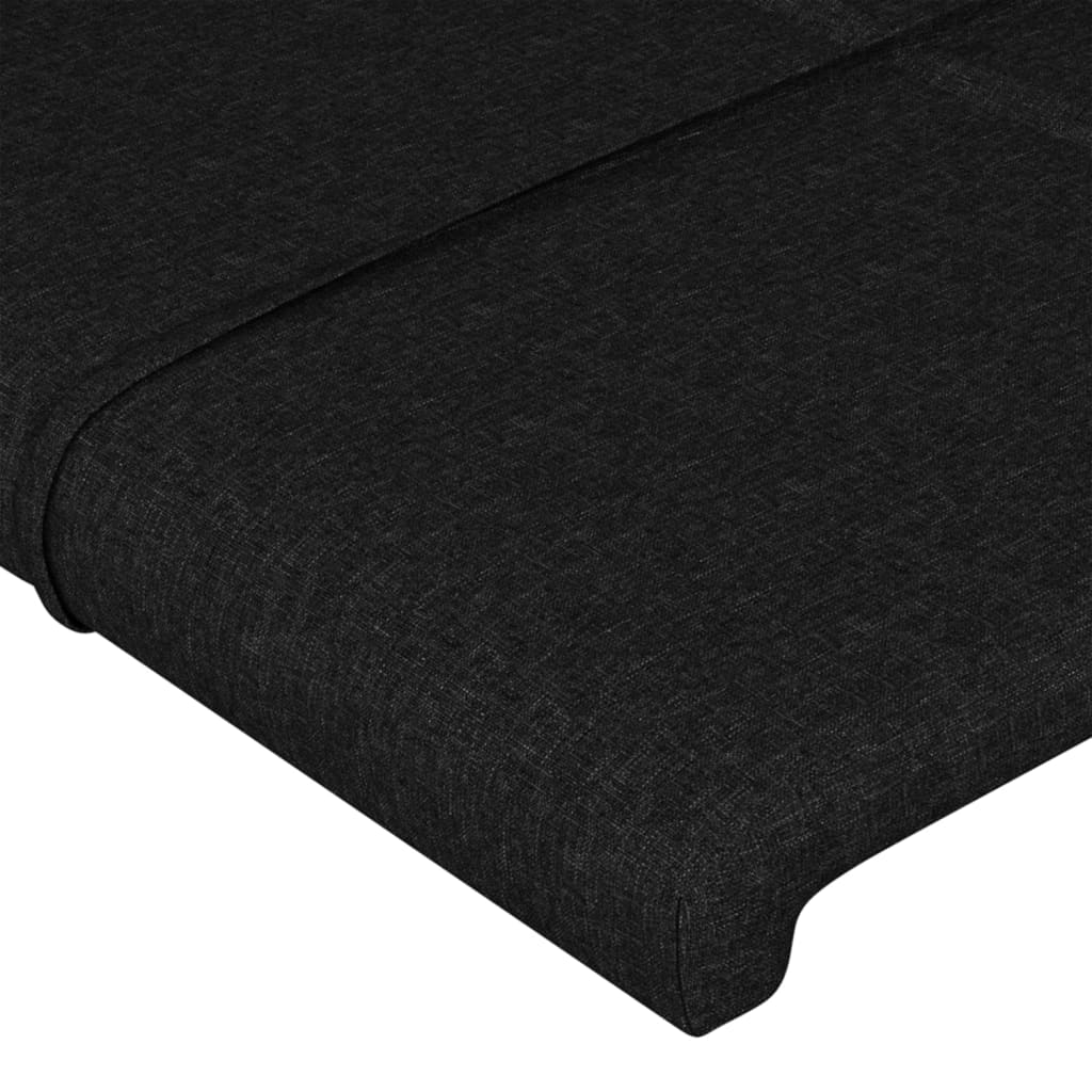 fekete szövet fejtámla szárnyakkal 83 x 23 x 118/128 cm