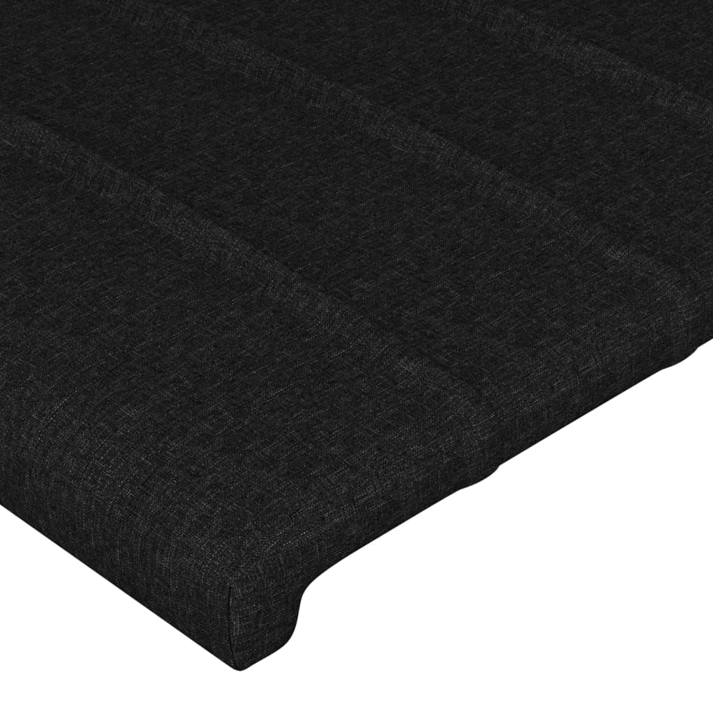 fekete szövet fejtámla szárnyakkal 93 x 23 x 118/128 cm