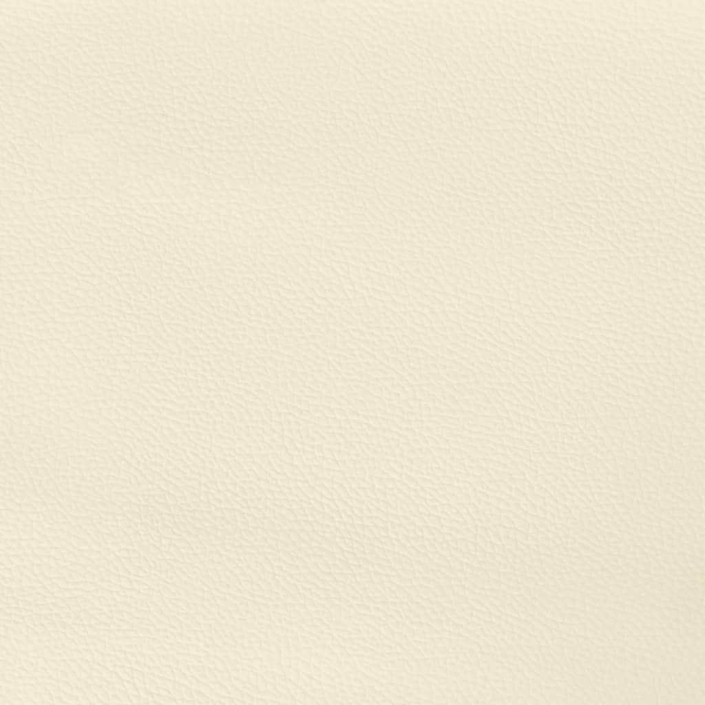 krémszínű műbőr szárnyas fejtámla 103x16x78/88 cm