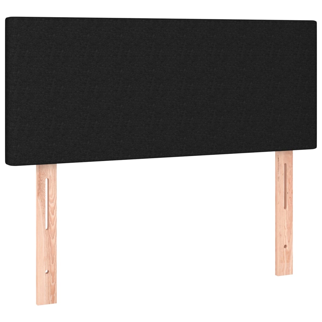 fekete szövet LED-es fejtámla 90x5x78/88 cm