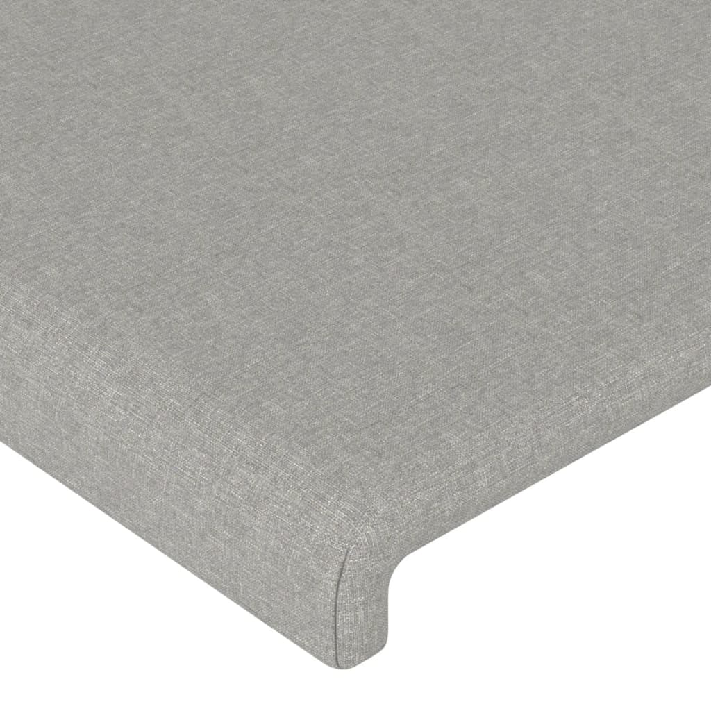 világosszürke szövet LED-es fejtámla 180x5x78/88 cm