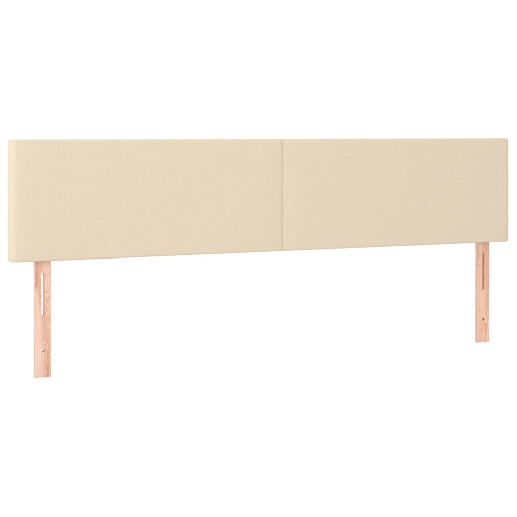 krémszínű szövet LED-es fejtámla 180x5x78/88 cm