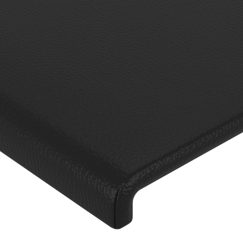 fekete műbőr LED-es fejtámla 90 x 5 x 78/88 cm