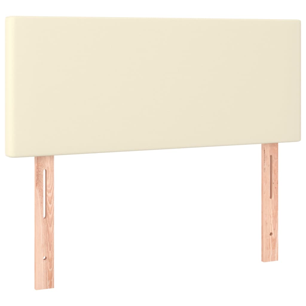 krémszínű műbőr LED-es fejtámla 100 x 5 x 78/88 cm