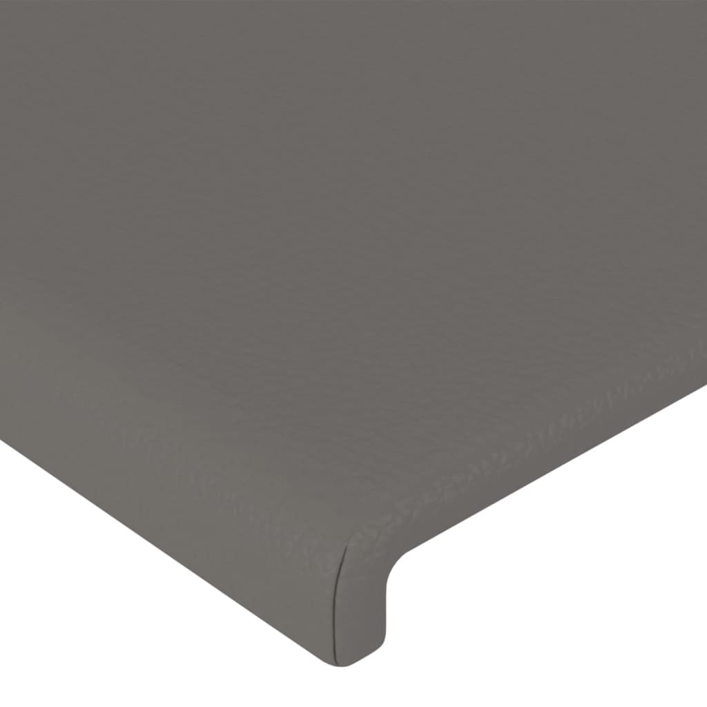 szürke műbőr LED-es fejtámla 180 x 5 x 78/88 cm