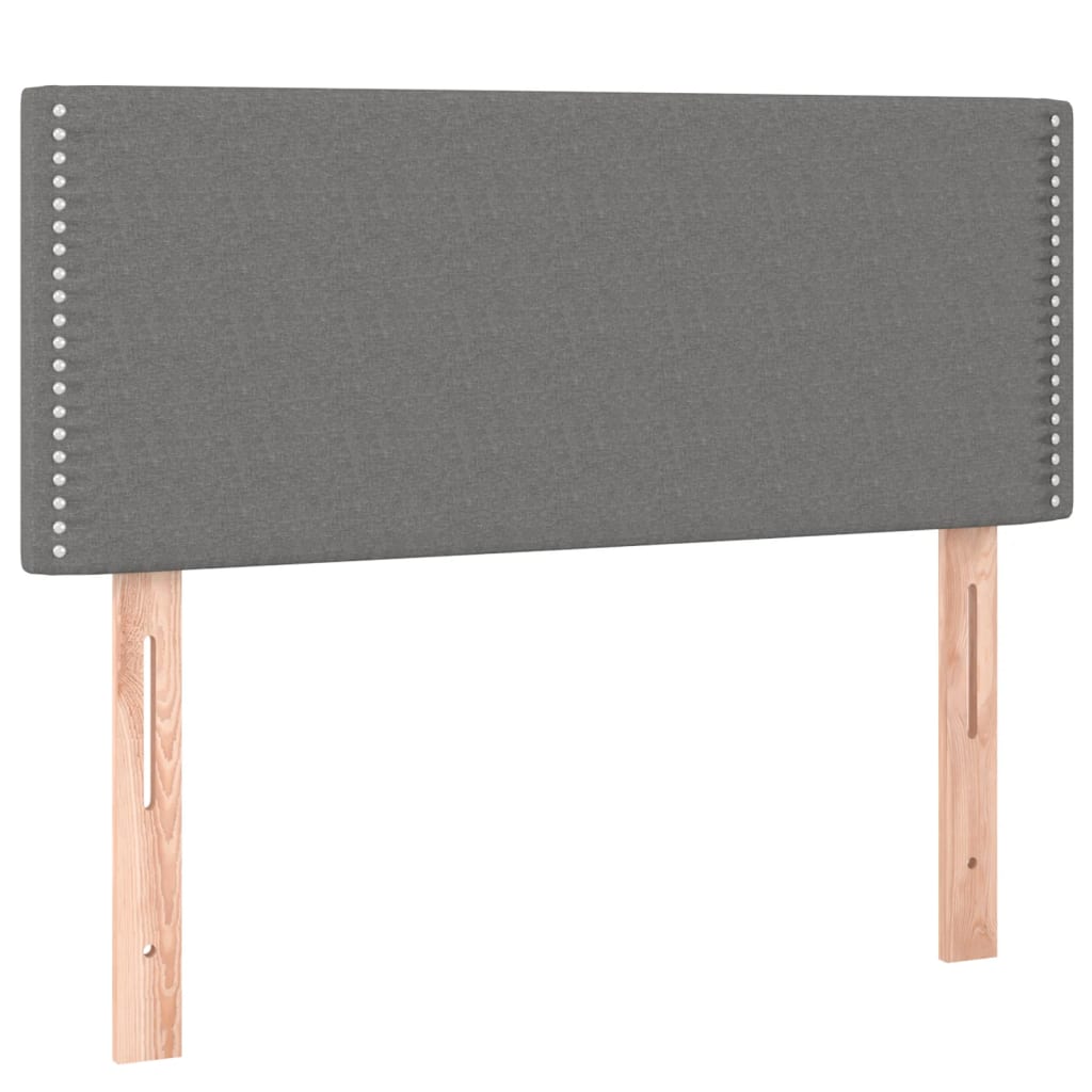 sötétszürke szövet LED-es fejtámla 100x5x78/88 cm