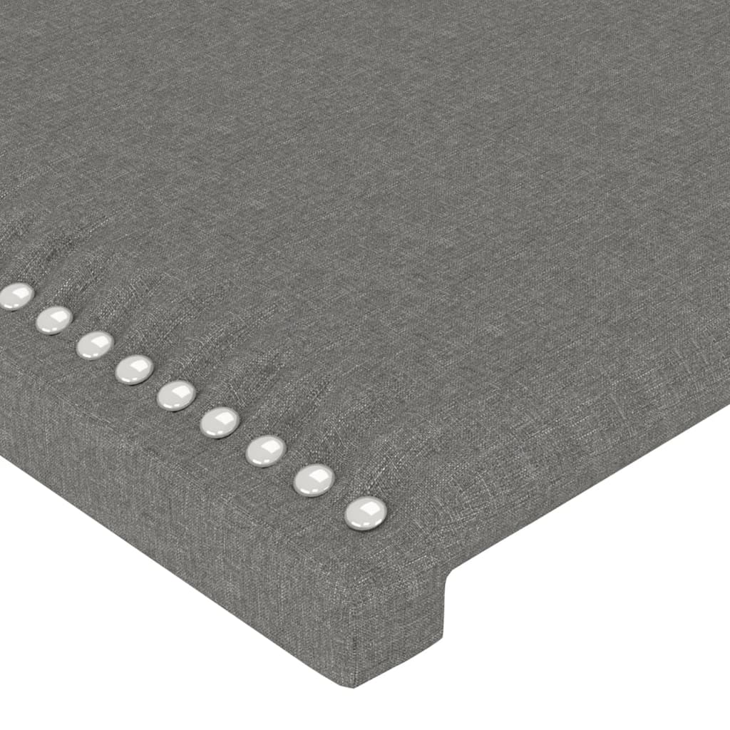 sötétszürke szövet LED-es fejtámla 100x5x78/88 cm