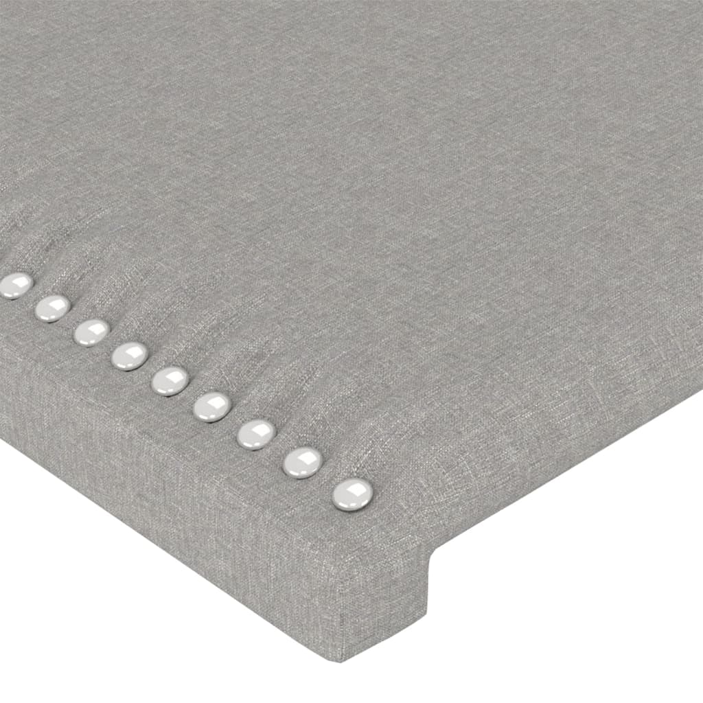 világosszürke szövet LED-es fejtámla 200x5x78/88 cm