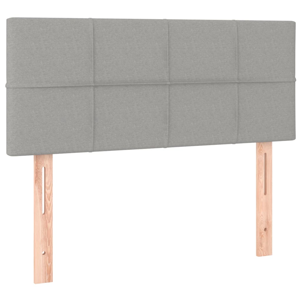 világosszürke szövet LED-es fejtámla 100x5x78/88 cm