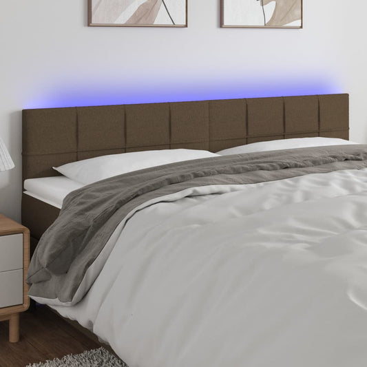 tópszínű szövet LED-es fejtámla 160x5x78/88 cm