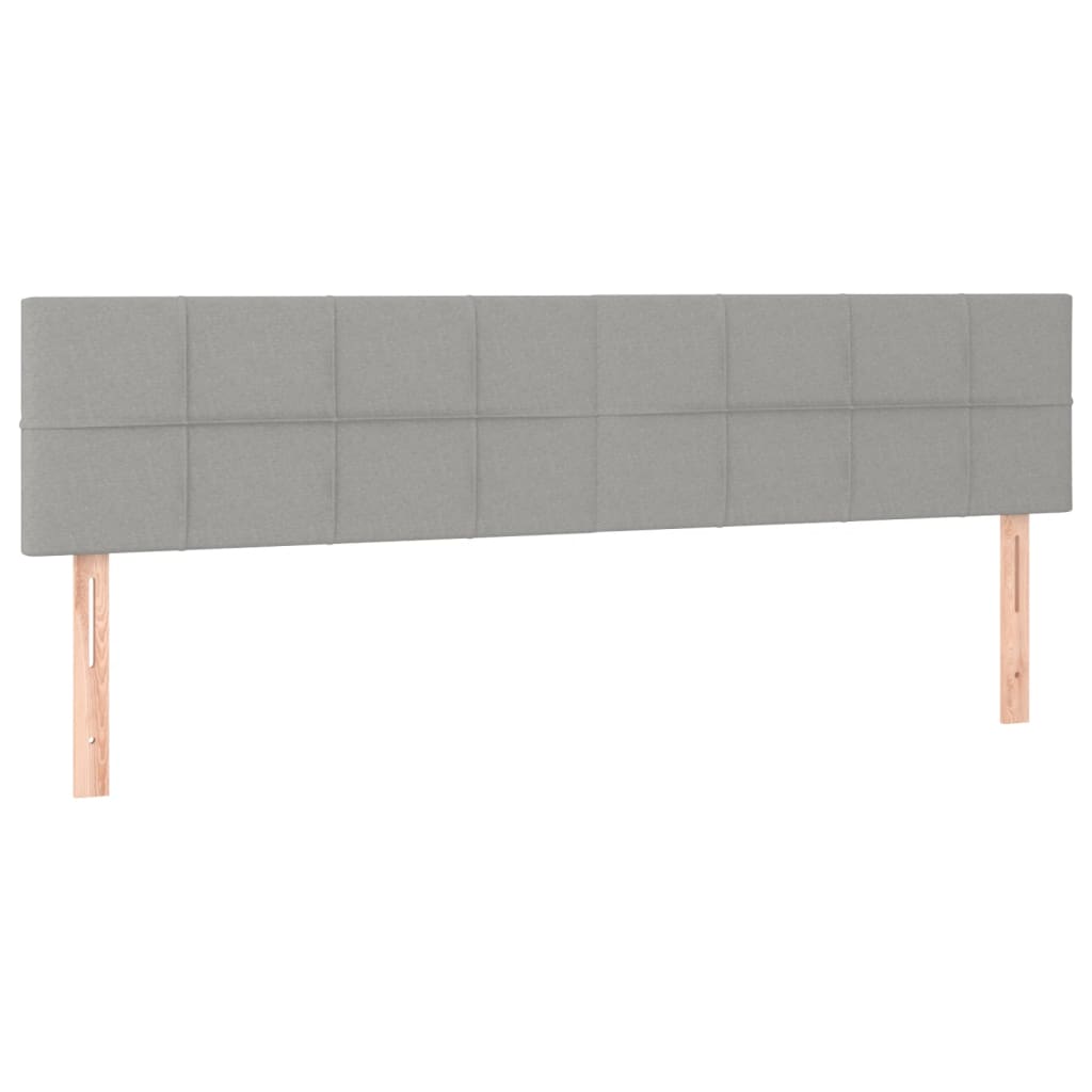 világosszürke szövet LED-es fejtámla 180x5x78/88 cm
