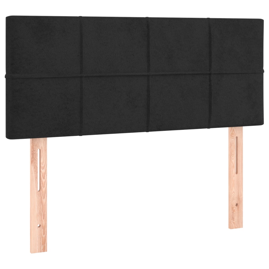 fekete bársony LED-es fejtámla 100x5x78/88 cm