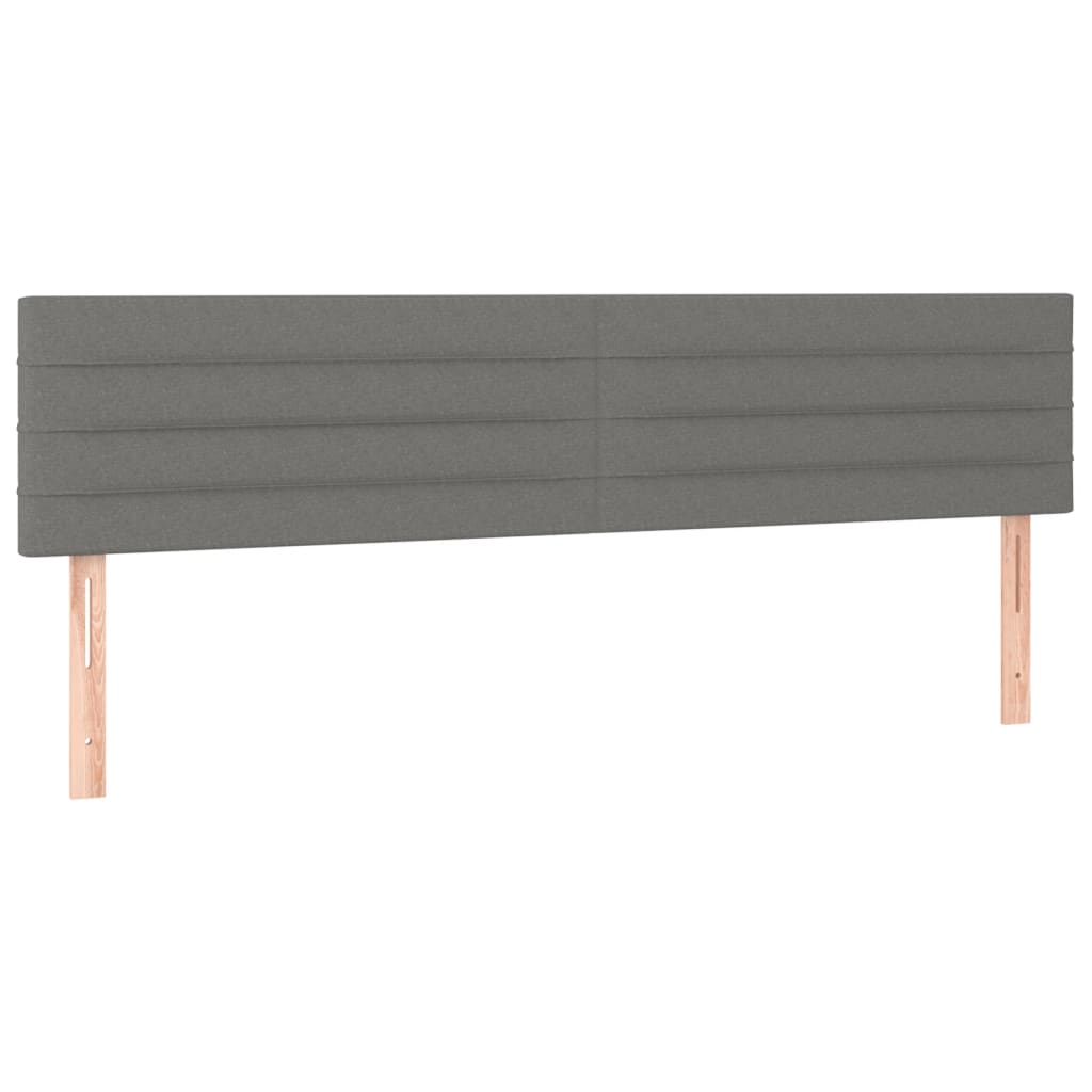 sötétszürke szövet LED-es fejtámla 180x5x78/88 cm